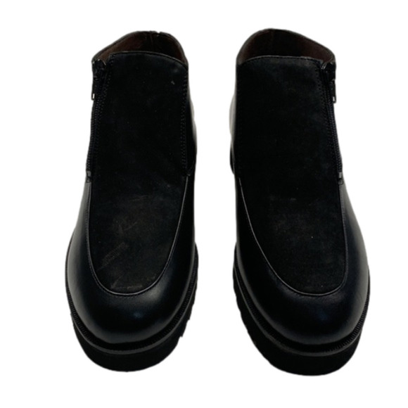 LL Bean Ankle Leather Boots with Zipper Black Size 6.5 - Picture 2 of 13